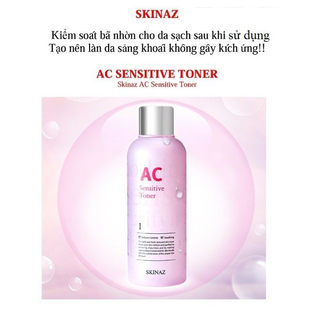 NƯỚC HOA HỒNG HÀN QUỐC (TONER ) AC SKINAZ