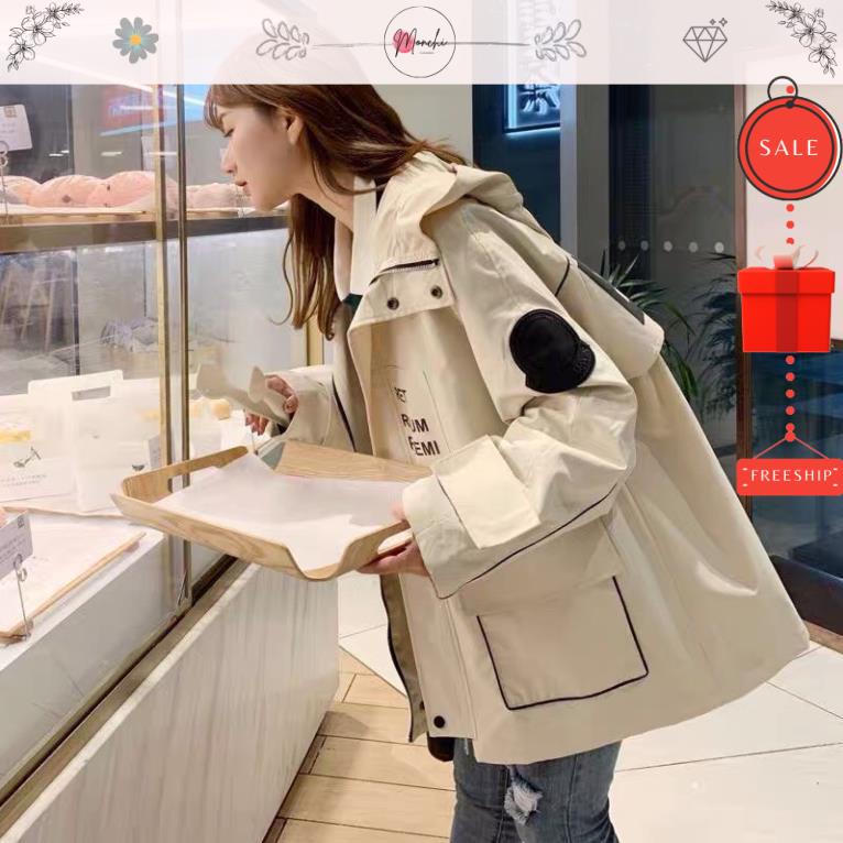 Áo Khoác Kaki ERT Lót Lụa In Chữ Khóa Kéo 2 Túi Trước Dáng Rộng 4 Màu Freesize | BigBuy360 - bigbuy360.vn