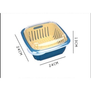 Bộ thau rổ đa năng có nắp (1 bộ gồm có 1 nắp,1 thau,1 rổ)