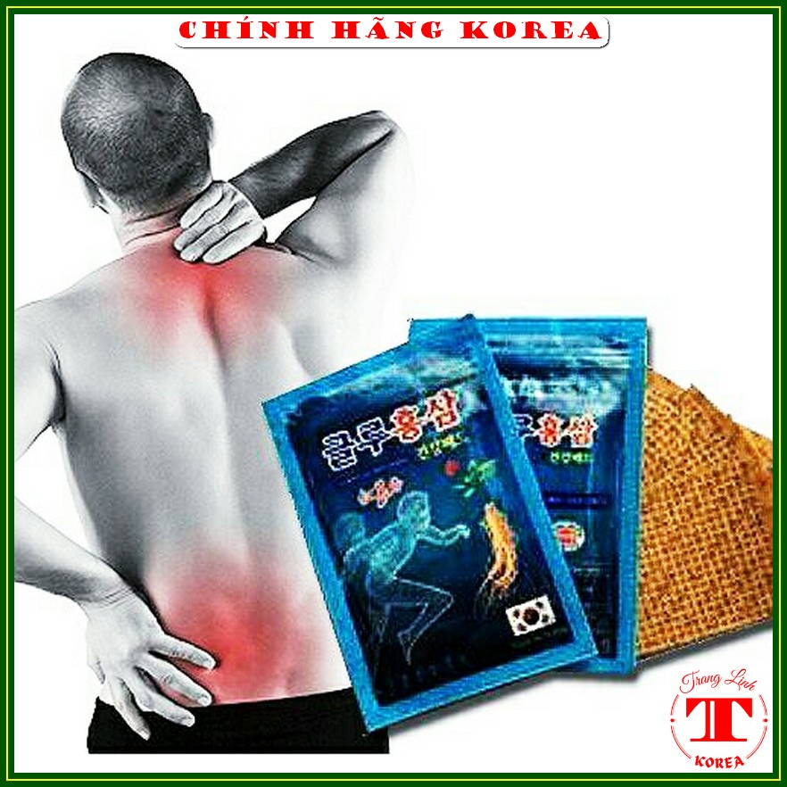 Cao dán hồng sâm hàn quốc Glu xanh, gói 20 miếng - Cao dán sâm chính hãng Korea, tranglinh