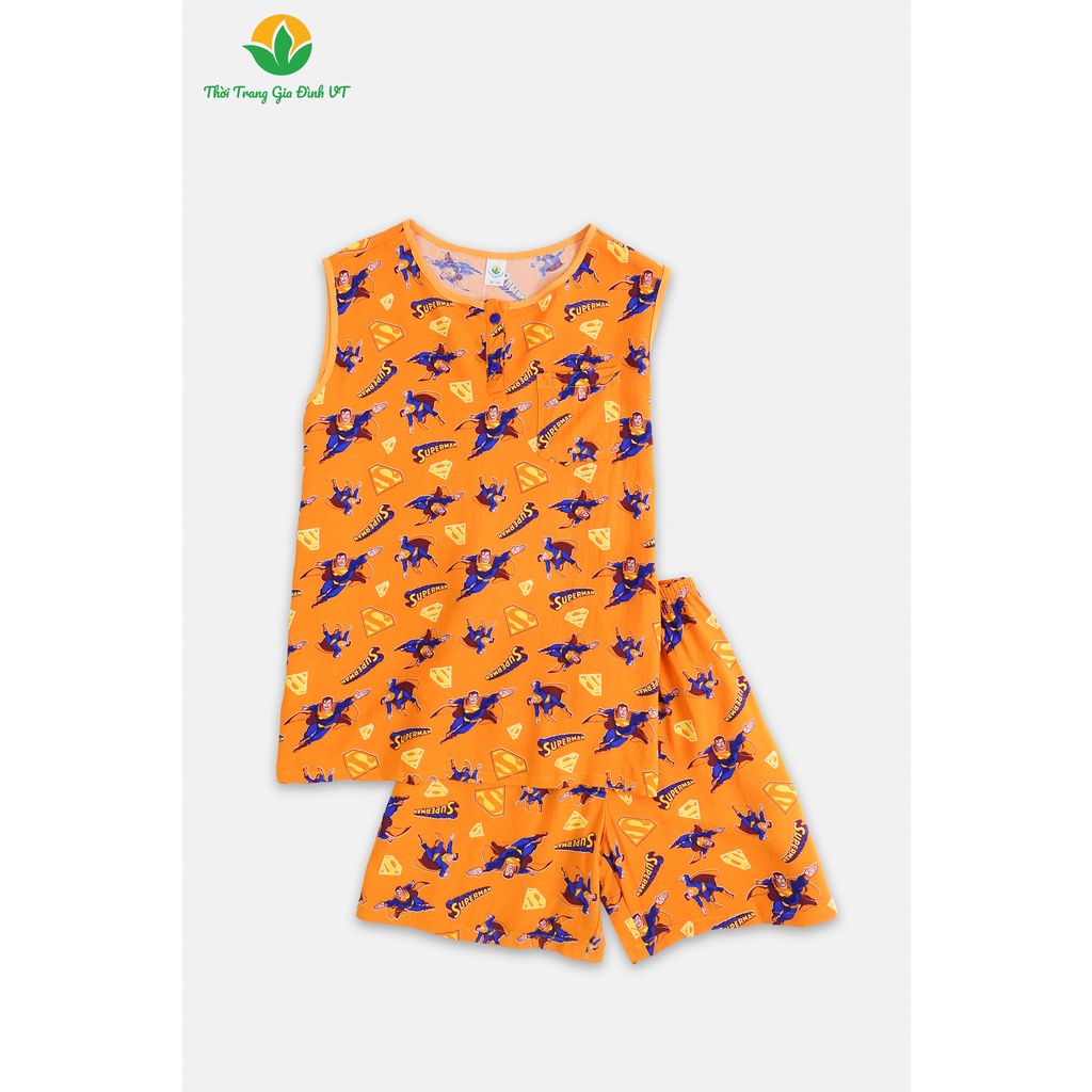 Bộ đồ lanh Việt Thắng quần đùi áo sát nách bigsize bé từ 41-51kg B62.2214