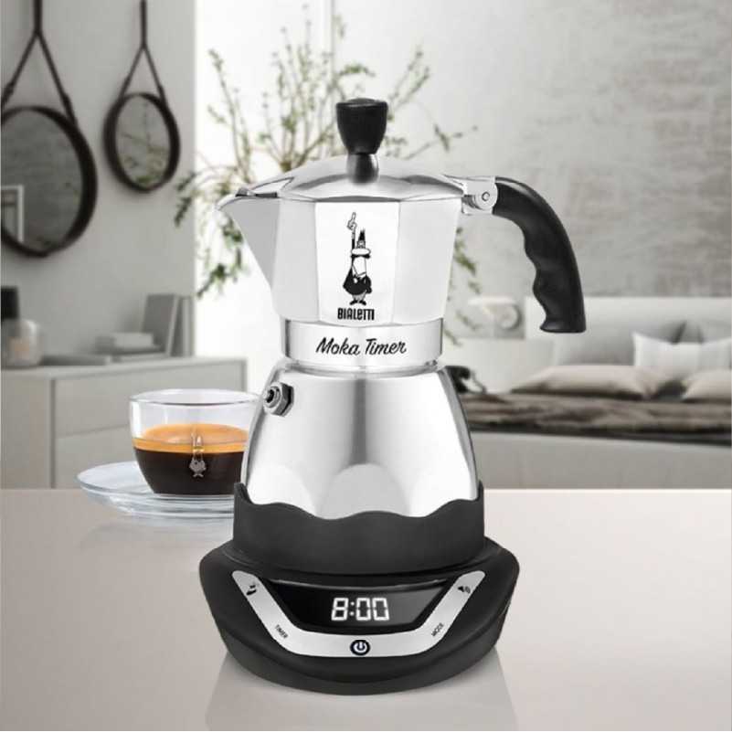 Máy pha cafe Bialetti chạy điện hẹn giờ Moka Timer 6 cup 6TZ 2015 - 0006093