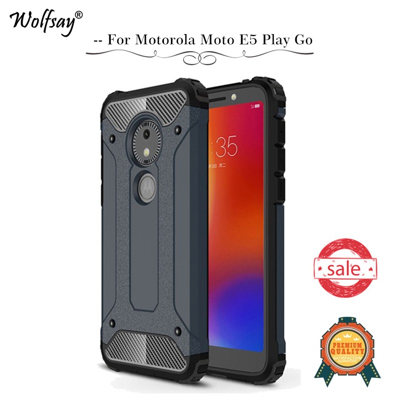 Ốp Điện Thoại Cứng Kiểu Áo Giáp Chống Sốc Cho Motorola Moto E5 Play Go