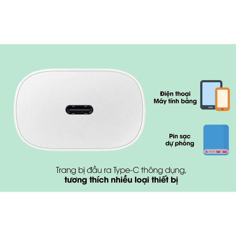 Củ Sạc Type C Samsung 25W  - Hàng chính hãng, Mới 100%
