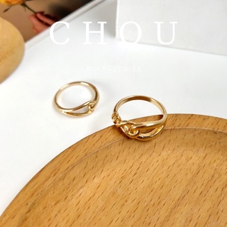 Set 2 Nhẫn Thắt Nút | CHOU ACCESSORIES |