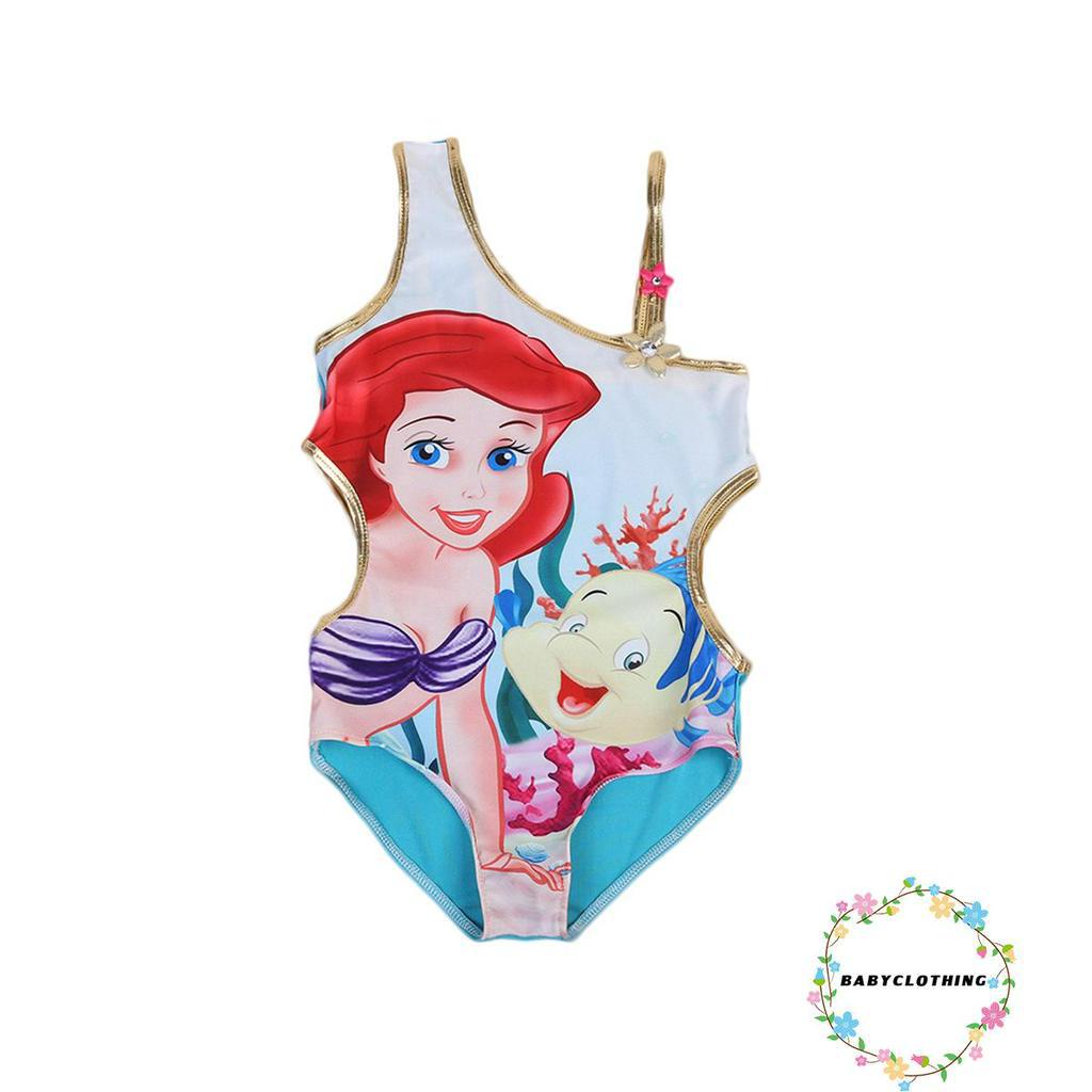 Đồ Bơi Một Mảnh Họa Tiết Nàng Tiên Cá Dễ Thương Dành Cho Bé Gái