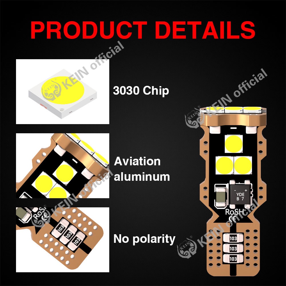 Bóng Đèn Led T10 W5W 194 168 501 Ánh Sáng Trắng Chuyên Dụng Dành Cho Ô Tô