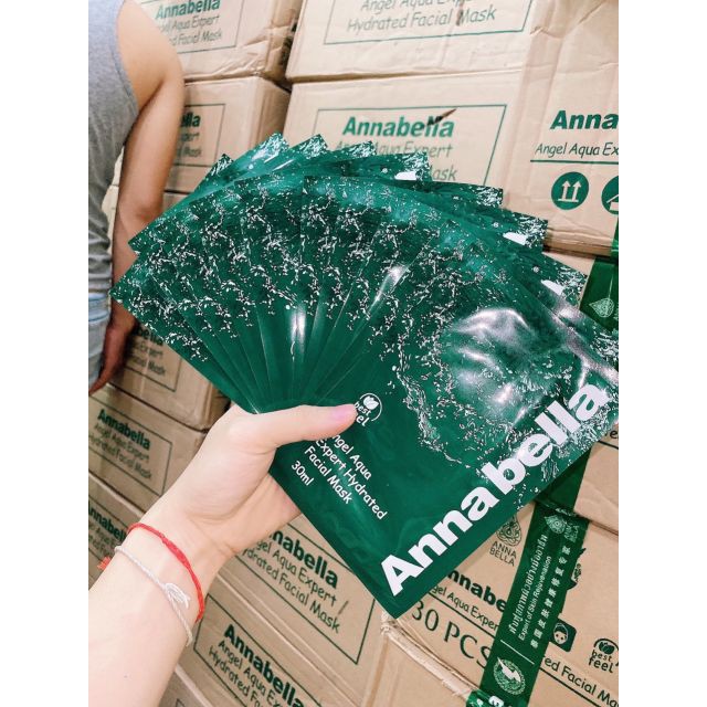 Hộp mặt nạ đắp tảo biển Anna Bella 10 Miếng dưỡng trắng da ban đêm mờ thâm ngừa mụn Hàn Quốc - Queen Beauty | BigBuy360 - bigbuy360.vn