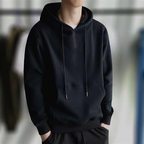 Áo hoodie size lớn trơn màu đơn giản theo phong cách xuân thu dành cho nam