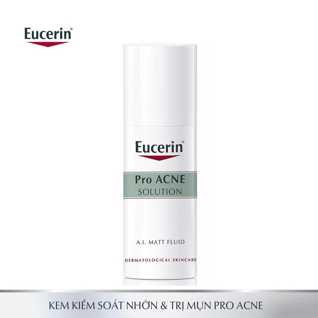 EUCERIN KEM DƯỠNG KIỀM DẦU, GIẢM MỤN PRO ACNE A.I MATT FUID 50ML