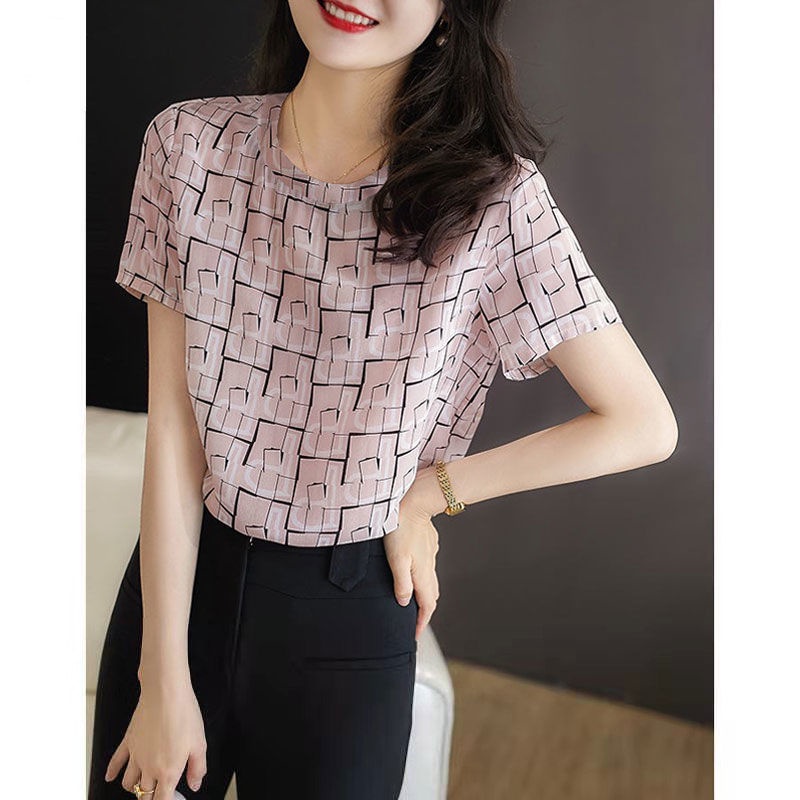 Áo thun tay ngắn plus size cho phụ nữ trung niên