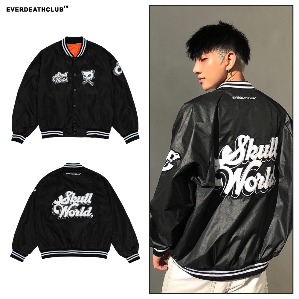 Áo khoác dù Skull World Baseball Jacket