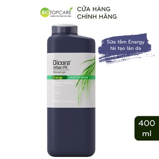 Sữa tắm nam Dicora Urban Fit Energy chiết xuất Cỏ Vetiver & Nhân Sâm 400ml - BioTopcare Official