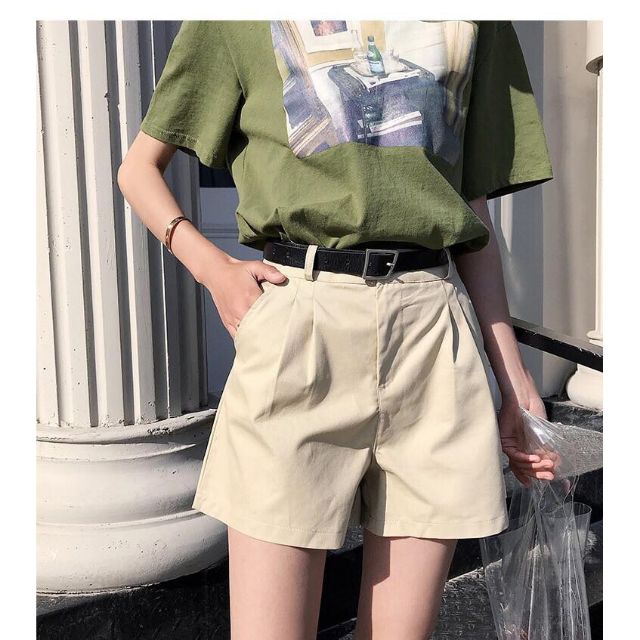 ❤❤Quần Short Cạp Cao Xếp Ly