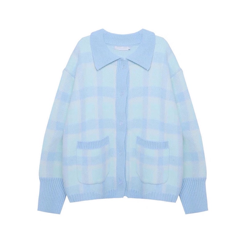 Áo len phối sọc xanh vintage | BigBuy360 - bigbuy360.vn