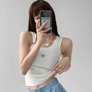 Áo hai dây ZHELIHANGFEI lưng cao thêu họa tiết xinh xắn thời trang dành cho nữ