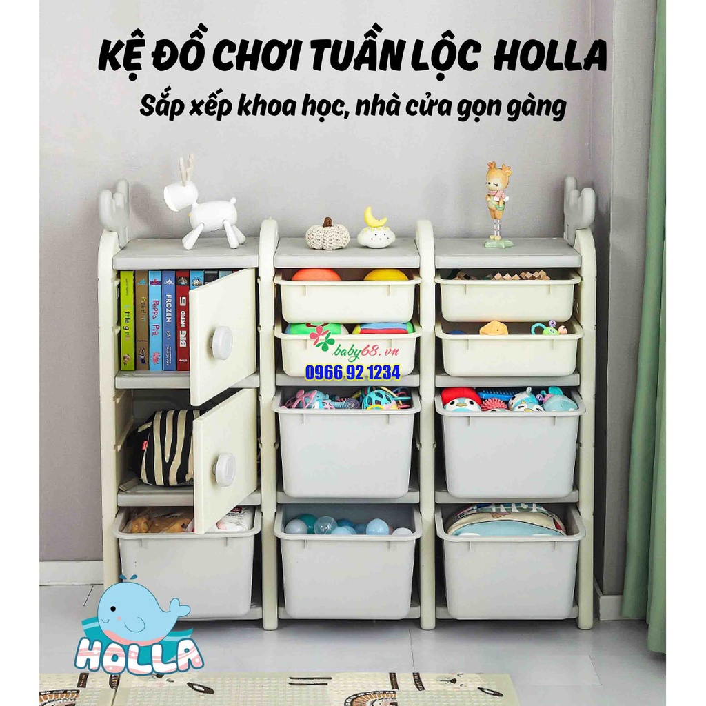 Kệ đồ chơi ô tô HOLLA/ BABYPODS, Kệ đồ chơi tuần lộc HOLLA hàng cao cấp