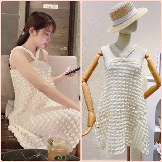ĐẦM XỐP XOẮN DÂY FORM A ULZZANG