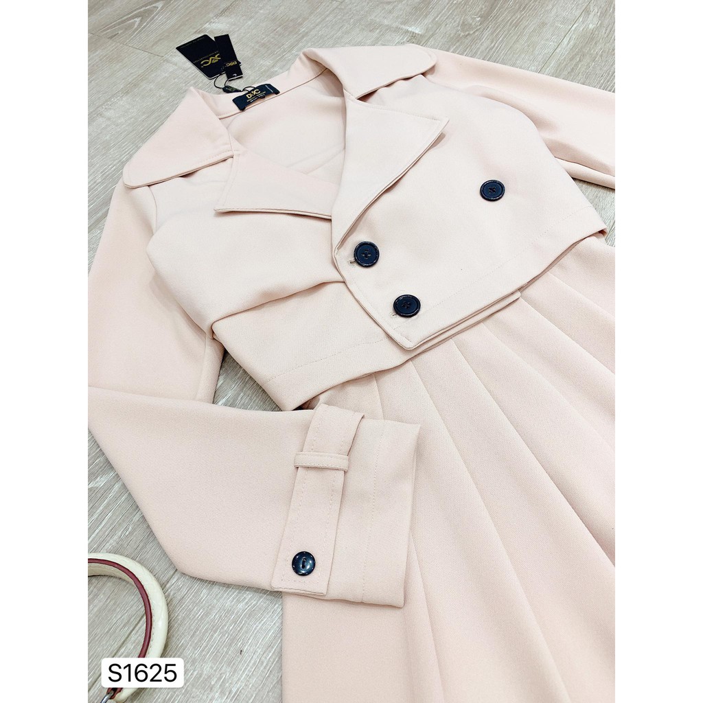 Sét áo croptop cổ vest và váy hai dây xếp ly - DVC - Maidieuhuyen S1625 | BigBuy360 - bigbuy360.vn