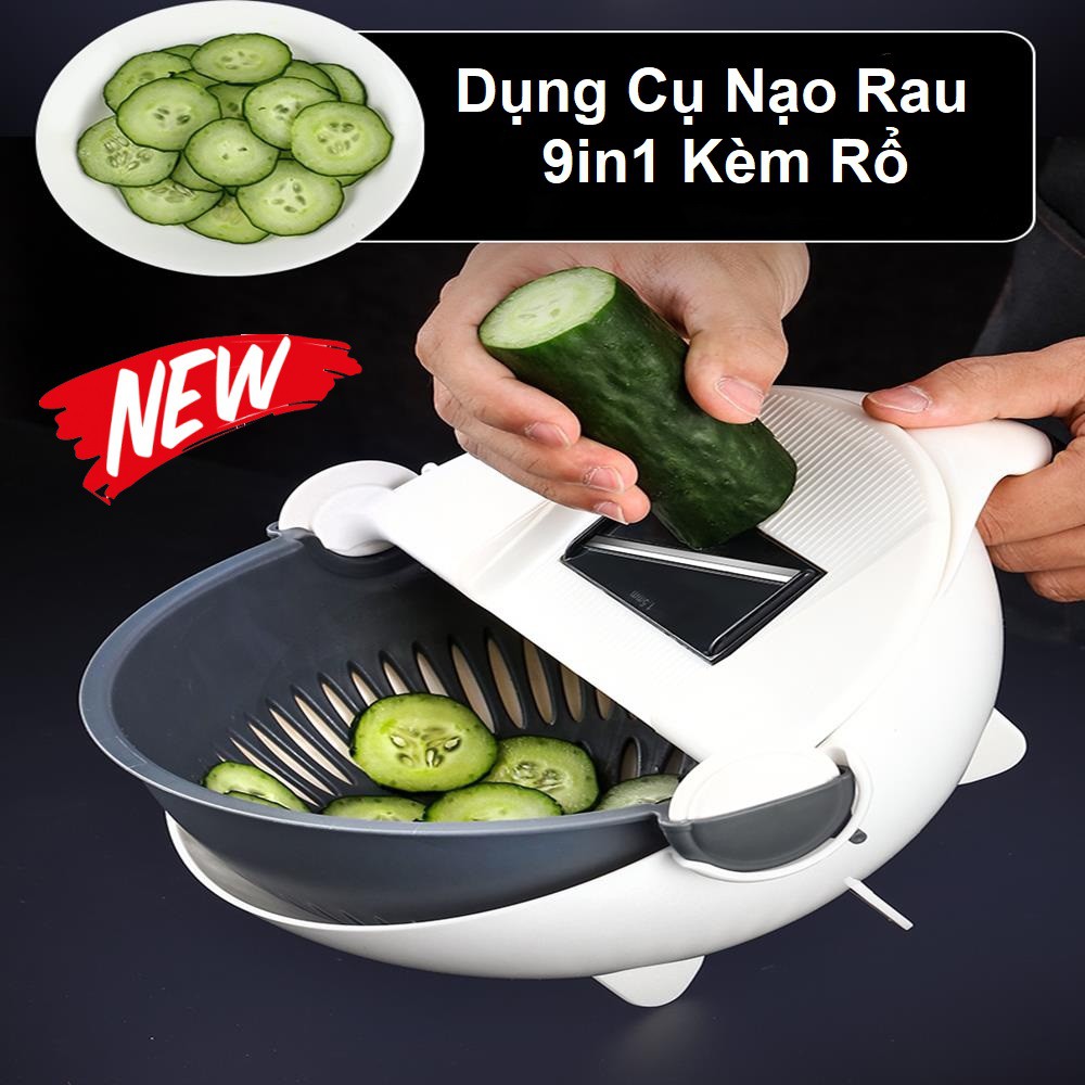 Dụng Cụ Bào Sợi Rau Củ Đa Năng - Rổ Rửa Rau Củ Đa Năng Thông Mình - Dụng Cụ Tiện Ích Cho Nhà Bếp Mẫu Mới 2020