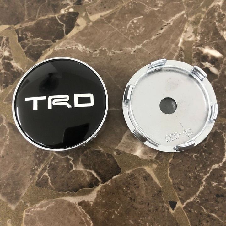 Logo chụp mâm, ốp lazang bánh xe ô tô Toyota Fortuner TRD đường kính 60mm