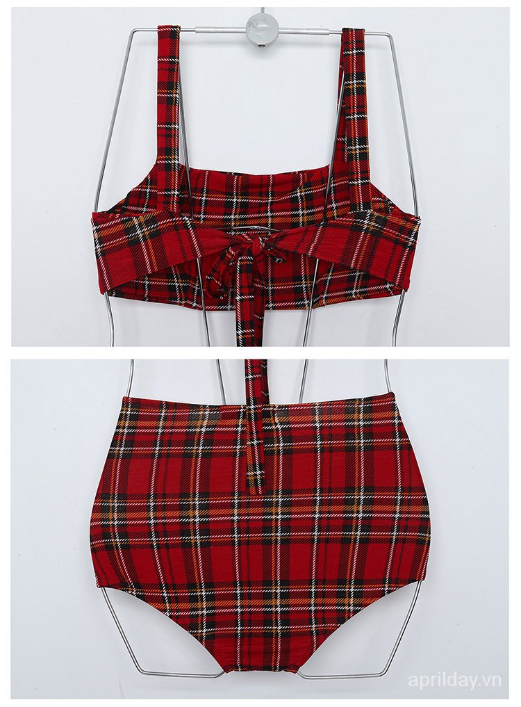 Bộ Đồ Bơi Croptop Ca Rô Ca Rô Dáng Ôm Gợi Cảm Cho Nữ | BigBuy360 - bigbuy360.vn