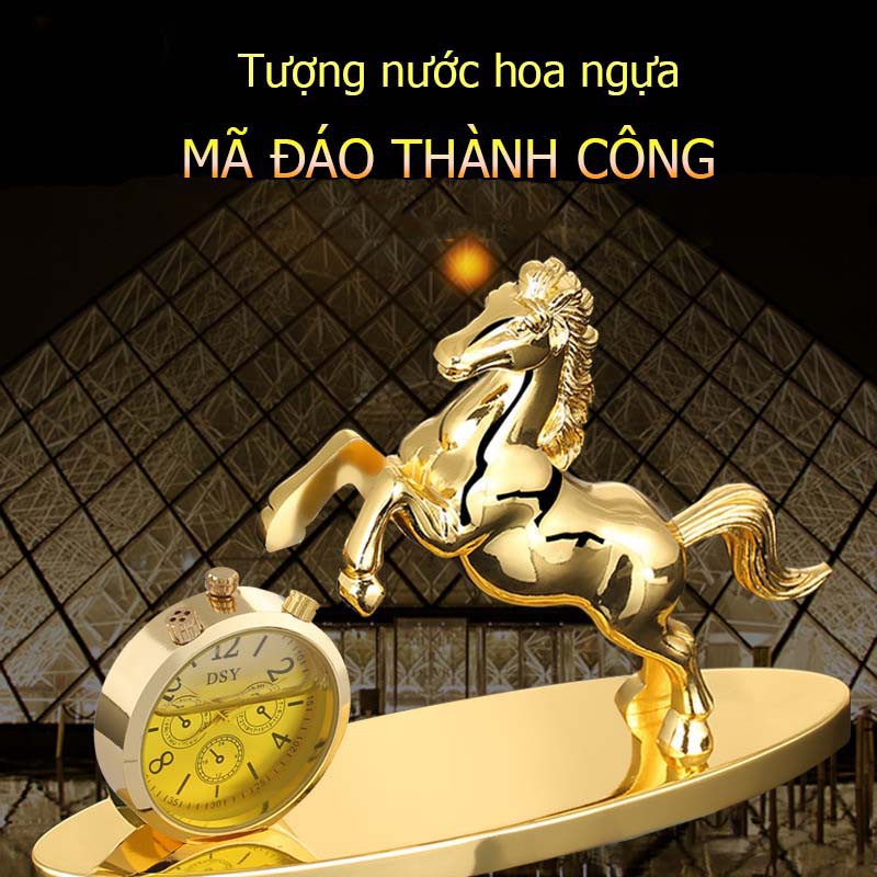 Tượng nước hoa đồng hồ ngựa Mã Đáo Thành Công cho ô tô Chưa Có Đánh Giá