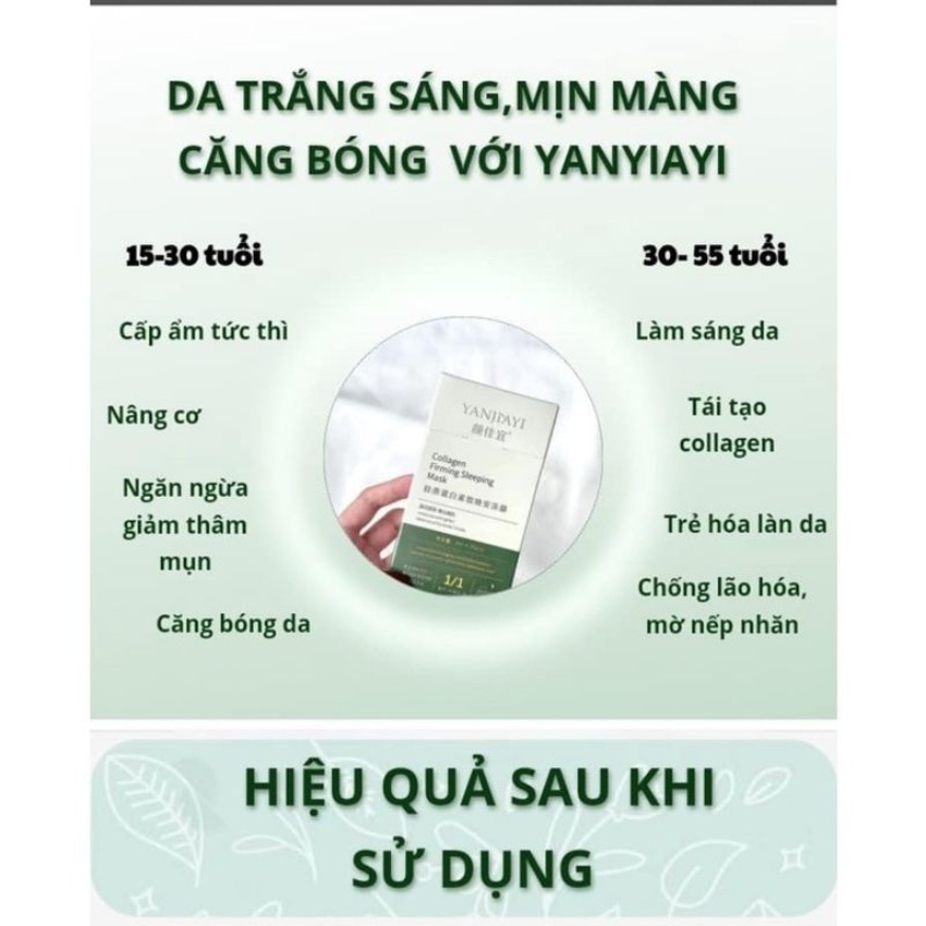 Hộp 20 gói mặt nạ ngủ thạch collagen nâng cơ nội địa trung SIGO