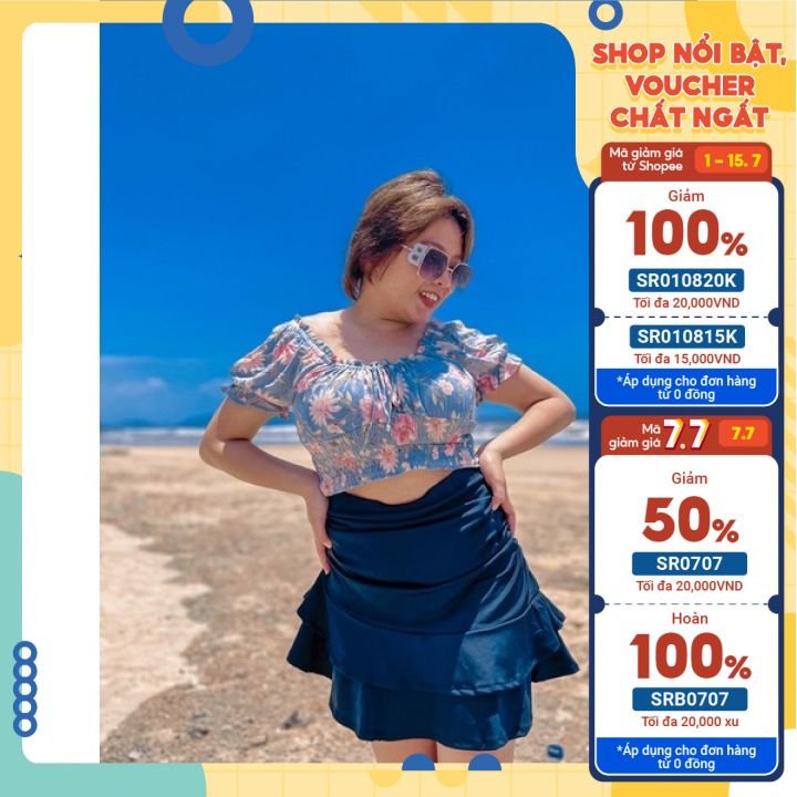 áo hoa croptop BIGSIZE