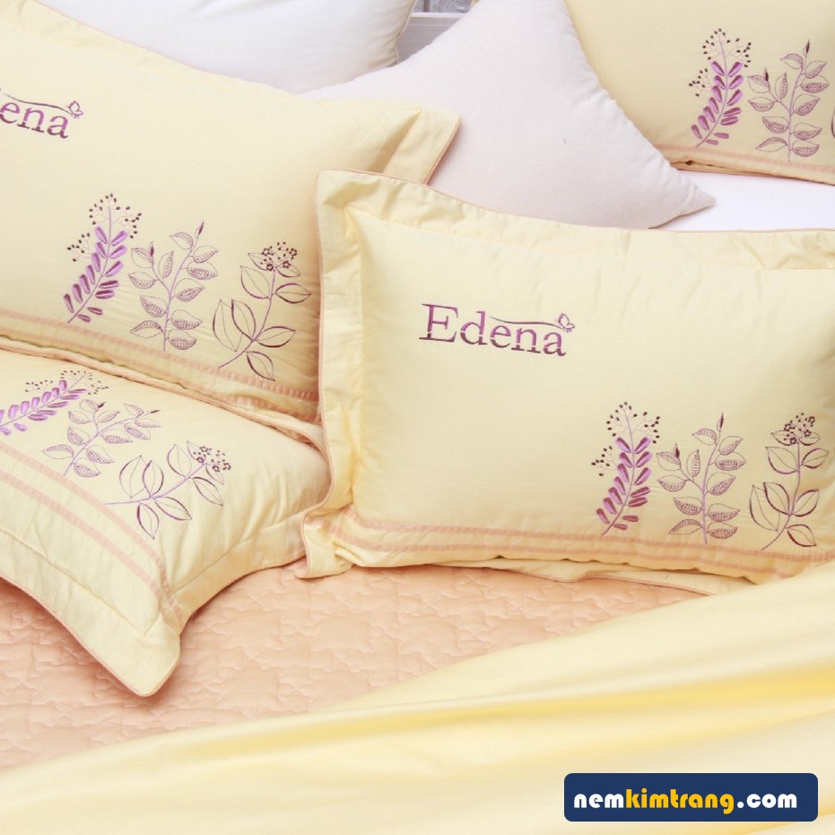 VỎ gối nằm, gối ôm Cotton Solid Edena - CHÍNH HÃNG, CAO CÂP