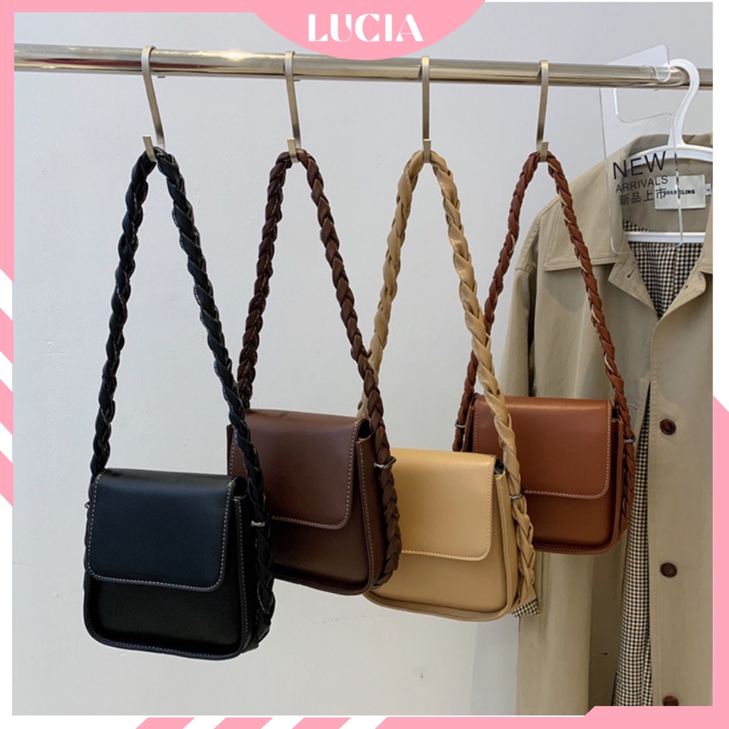 Túi đeo vai kẹp nách túi đeo chéo nữ dây tết đi chơi dễ thương cao cấp phong cách Hàn Quốc LUCIA STORE TXN34