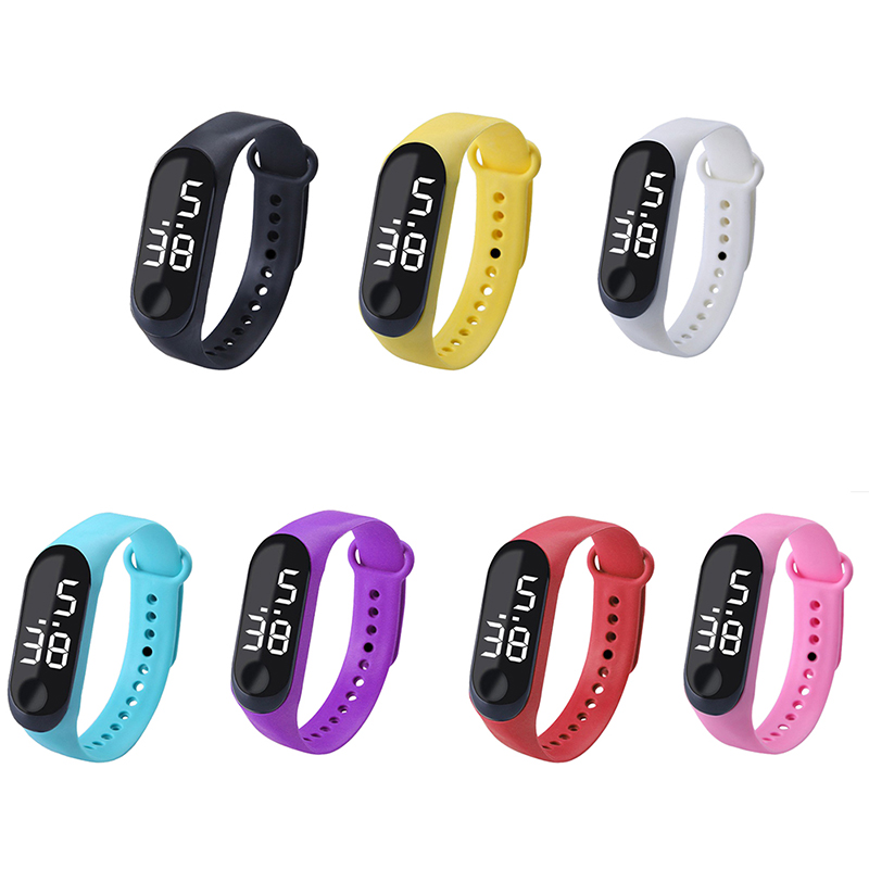 Đồng Hồ Điện Tử Thể Thao Mi 3 Chống Nước Có Đèn Led