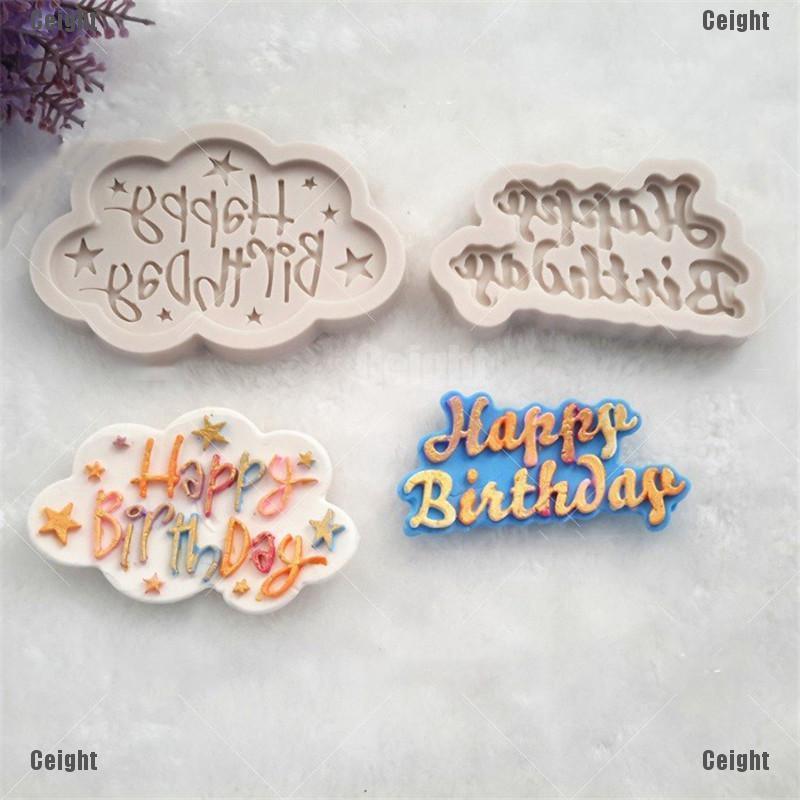 Bộ Khuôn Và Phụ Kiện Trang Trí Bánh Kem Chữ Happy Birthday Đẹp Mắt Tiện Dụng