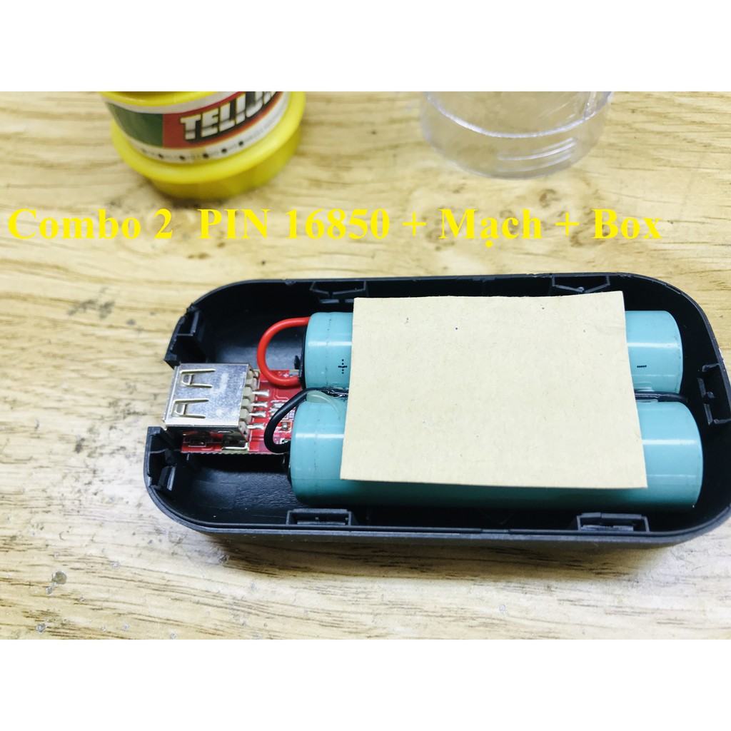 [BLACK FRIDAY] - Combo Box + 2 Pin 16850 + Mạch Sạc dự phòng pin lithium