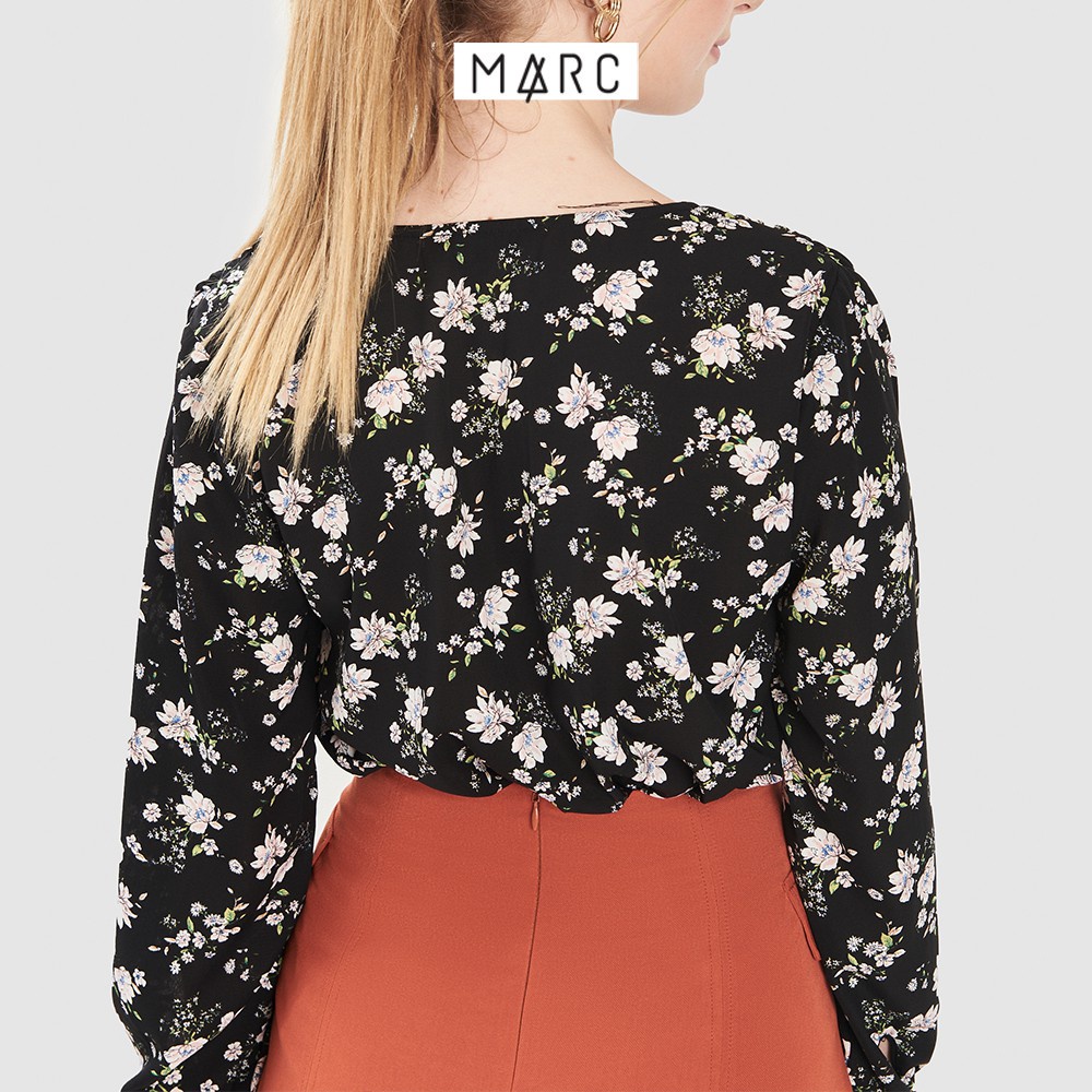 Áo kiểu nữ MARC FASHION đắp chéo họa tiết hoa