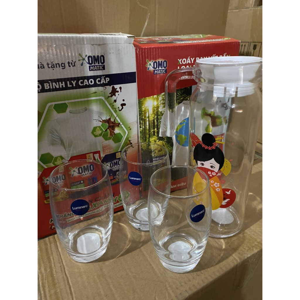 Bộ Bình Ly Thủy Tinh 4 Món