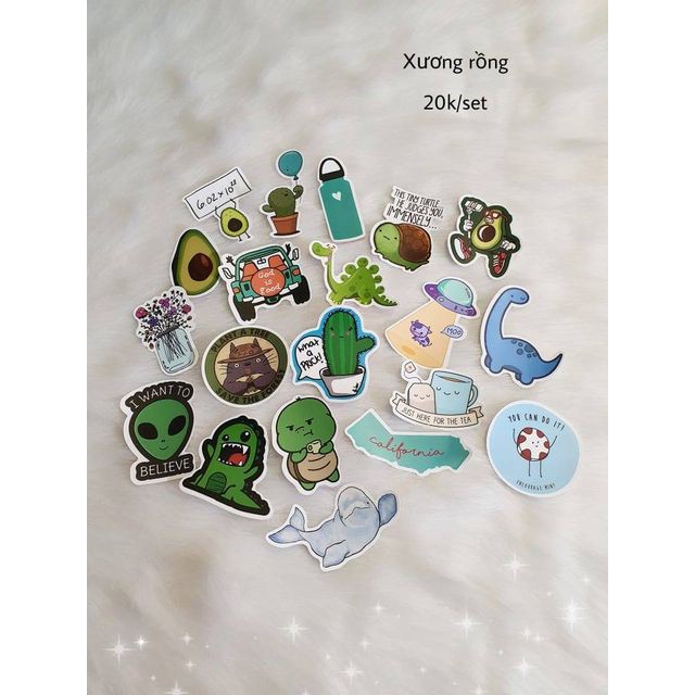 Sticker dán trang trí đàn, nón bảo hiểm...