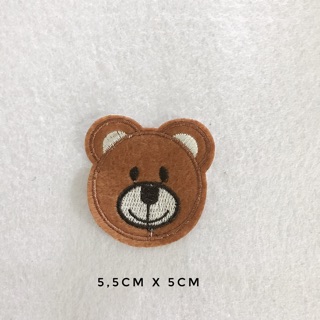sticker thêu mặt gấu