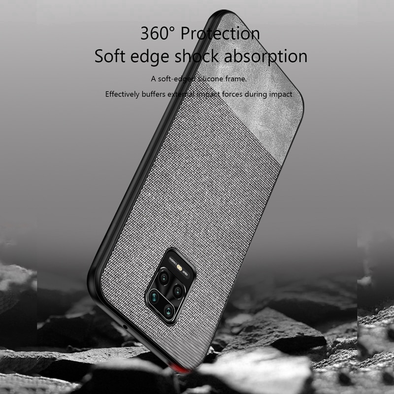 Xiaomi Redmi Note 9S Pro Case Hybrid Cloth Fabric+TPU Soft Ultra Slim Case Cover Free Shipping