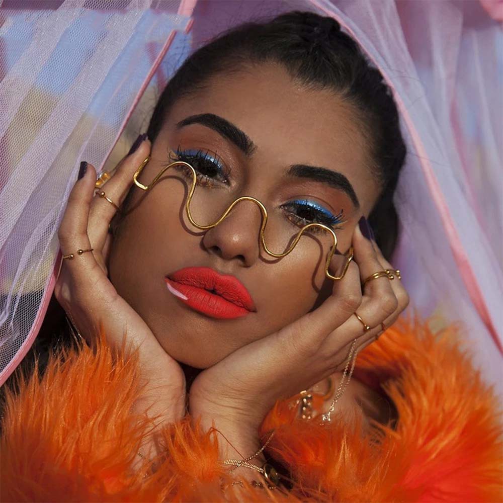 Gọng kính dạng gợn sóng không tròng kiểu dáng cổ điển thời trang cho nữ