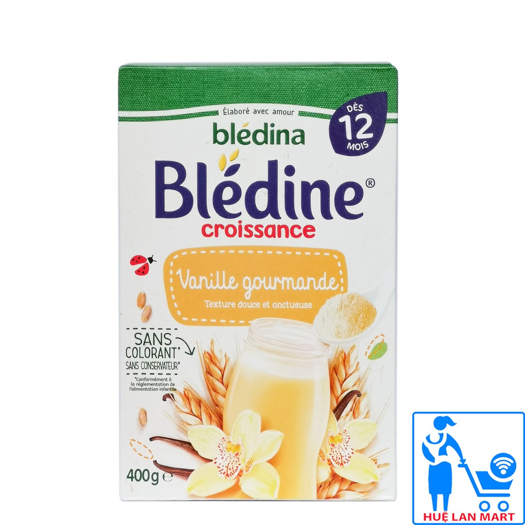 Ngũ Cốc Pha Sữa Blédine Croissance Vanille Gourmande 12m+ Hộp 400g