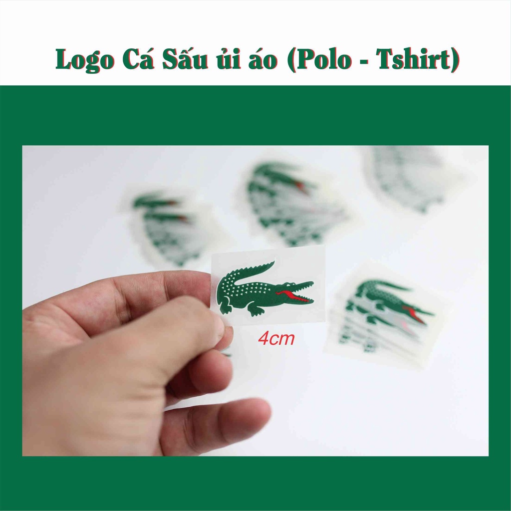 Logo ủi Áo quần hình con cá sấu Huyền Thoại - KT 3 - 4cm