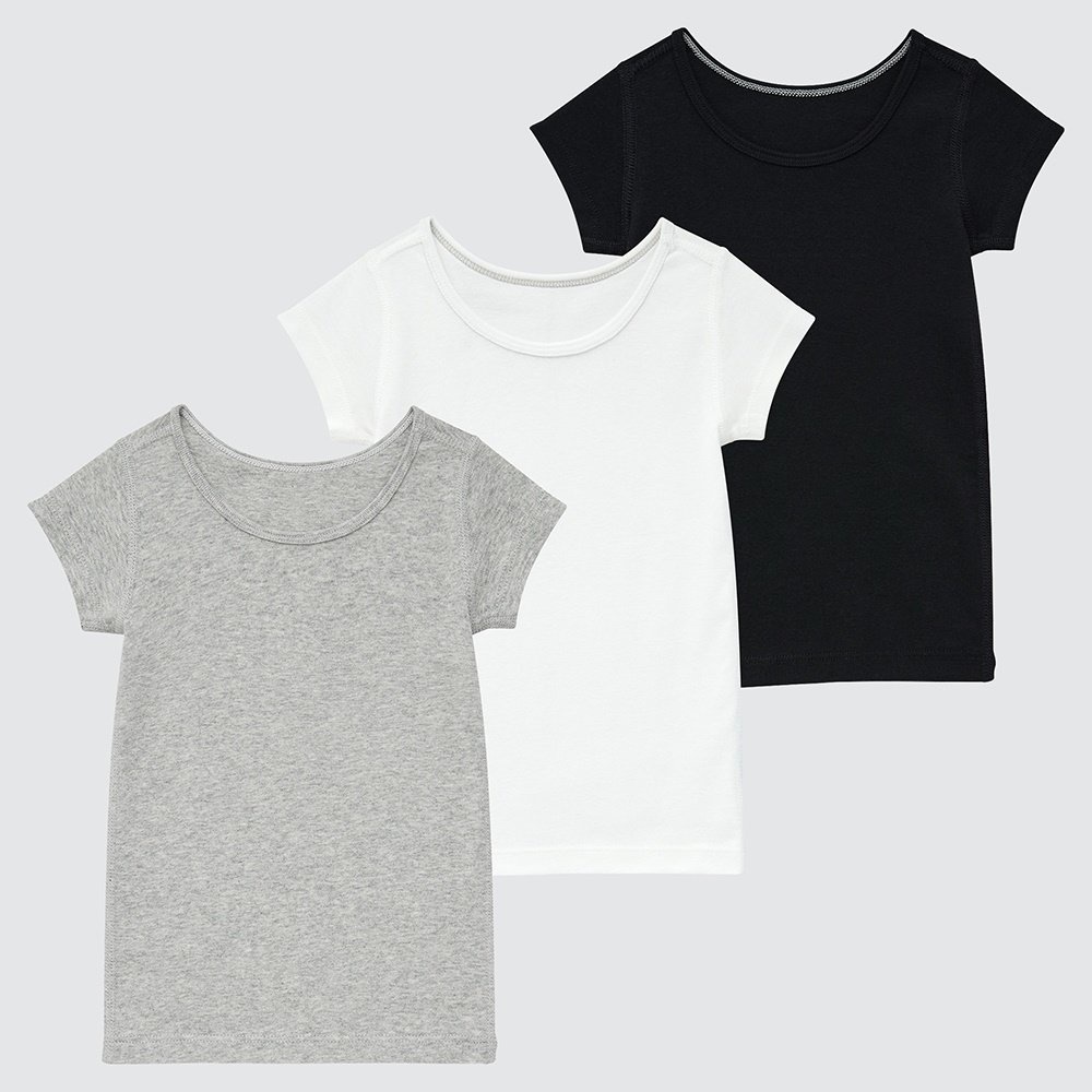 Set 3 áo cộc tay cotton mềm mịn Uniqlo cho bé size 100