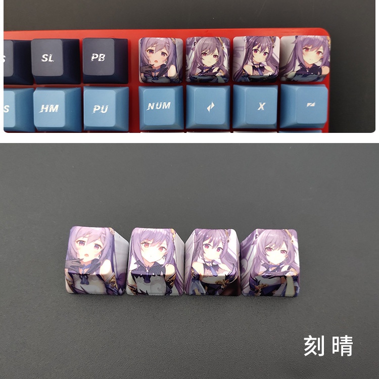 Bộ 4 Nút Bàn Phím Cơ OEM R4 In Hình Anime