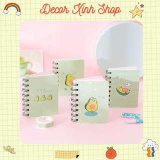 Sổ tay lò xo mini A7 hình quả bơ dễ thương, tiện dụng❣️FREESHIP❣️