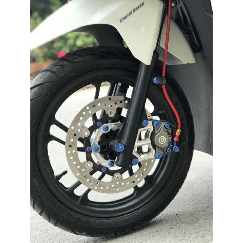 ốc đĩa titan gr5 xịn có gờ, gắn các loại xe máy, sonic, winner, satria, exciter, vario 125...