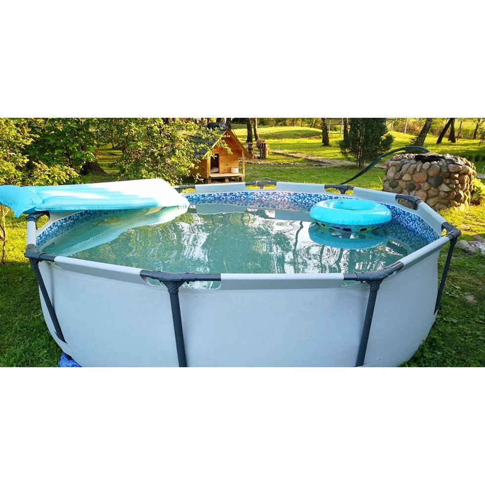 Bể bơi khung kim loại chịu lực kích thước 3.05m x 76cm Bestway 56406 Siêu Bền và An Toàn quà trị 250k :1 bóng ,2 phao