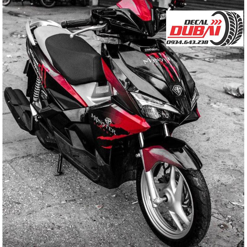 Tem Trùm Airblade Đen Đỏ Monster cực chất