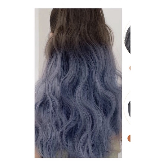 Tóc giả nữ đẹp❤️FREESHIP❤️Tóc giả ngoạm xù omber xanh