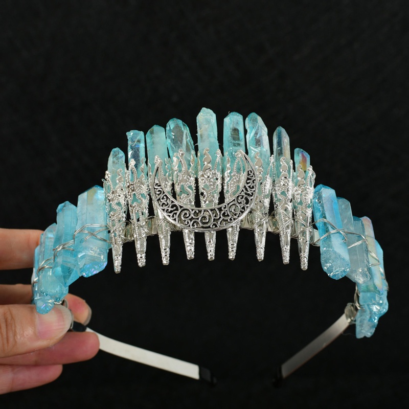 Flgo Cài Tóc Hình Vương Miện Đính Pha Lê Lấp Lánh Thời Trang Dự Tiệc Cưới